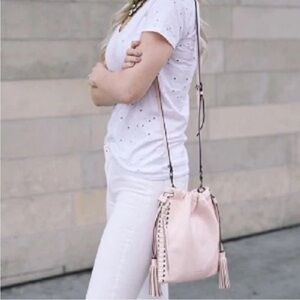 Rebecca Minkoff Pink Crossbody Bag‎ with Studded Strap